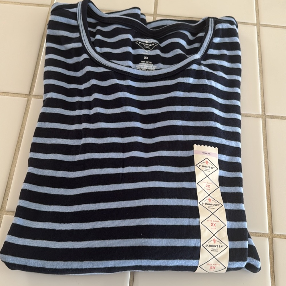 St John’s Bay light weight blue sweater 2X